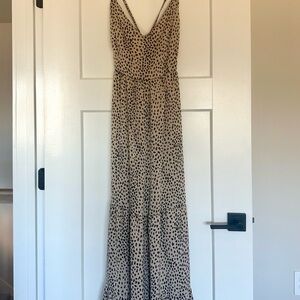 Cupshe Leopard Print Maxi Dress - Tan and Black